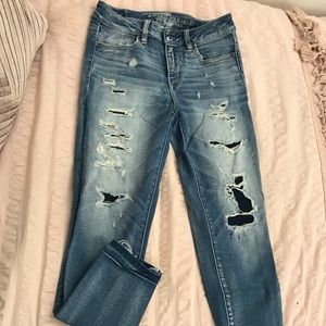 Distressed American Eagle Jeans